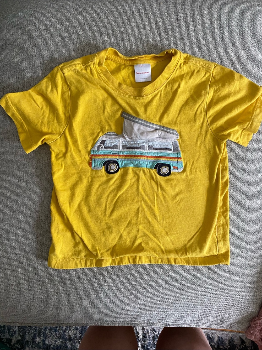 Hanna Andersson Yellow Tee with Camper Van Applique